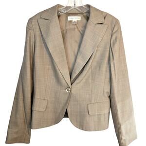 Causal Corner 10 Women's Tan Blazer Suit Coat Misses Size Medium M Jacket